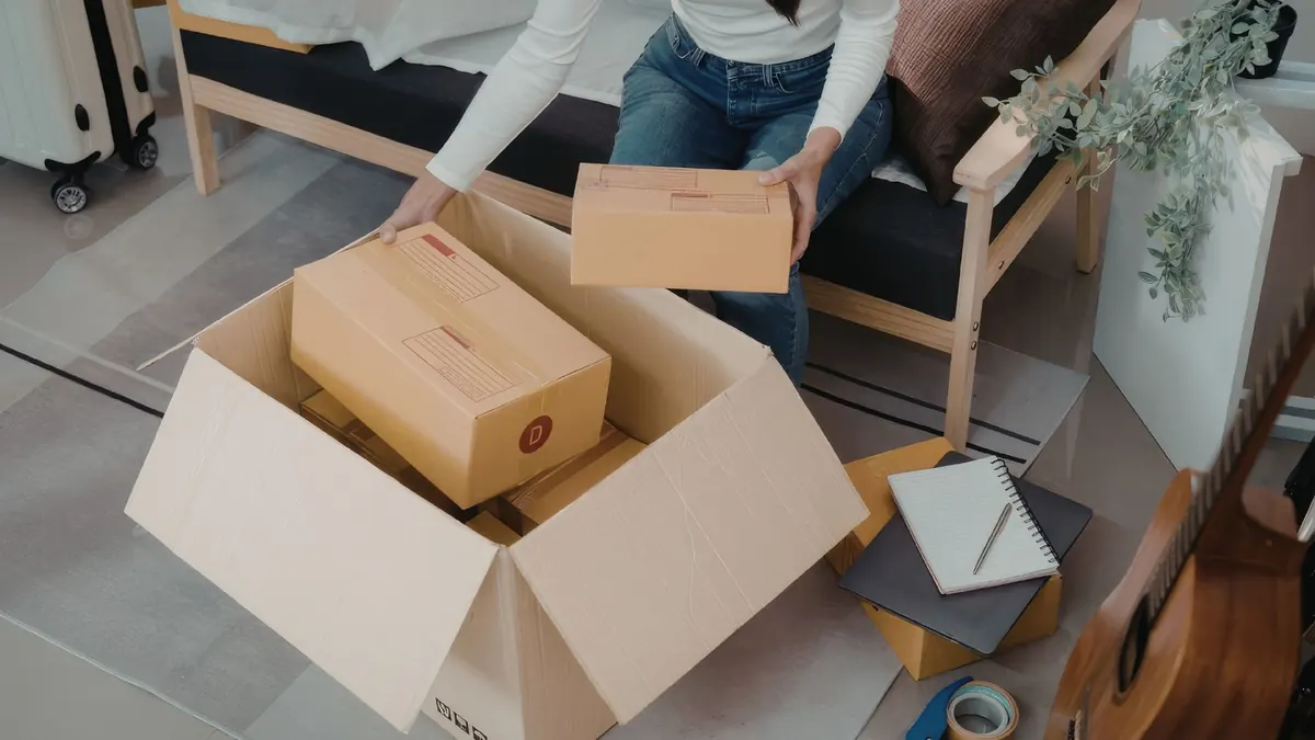 packing items for a move out