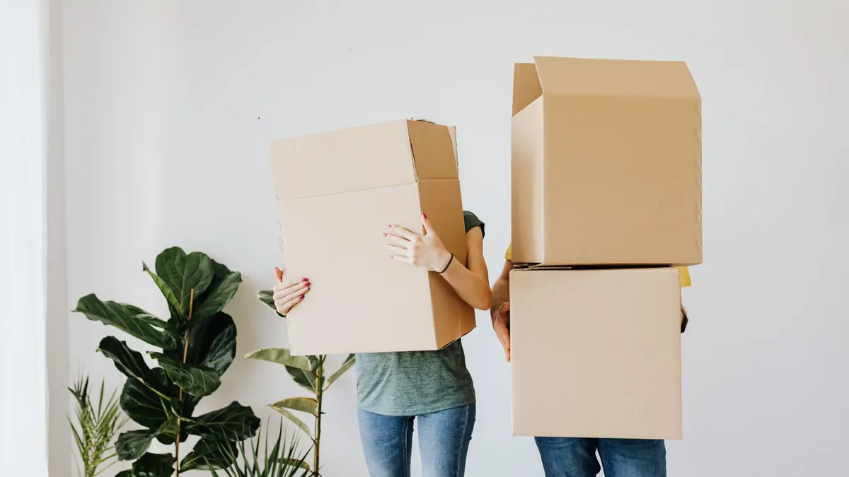 packing items for a move out
