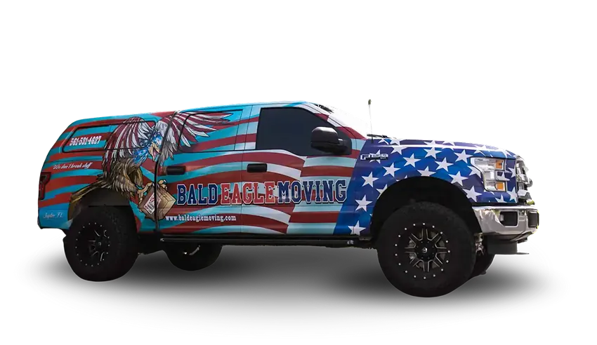 Bald Eagle Moving branded truck on a Florida move