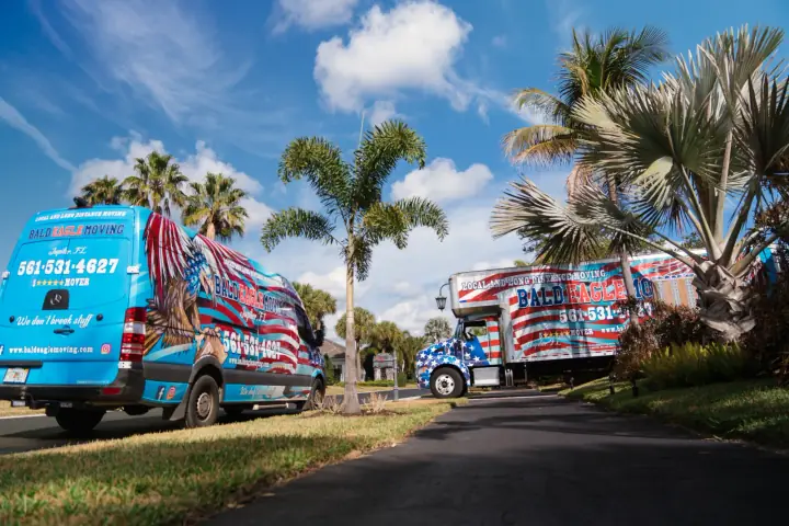 Bald Eagle Moving trucks prepared for a South Florida move