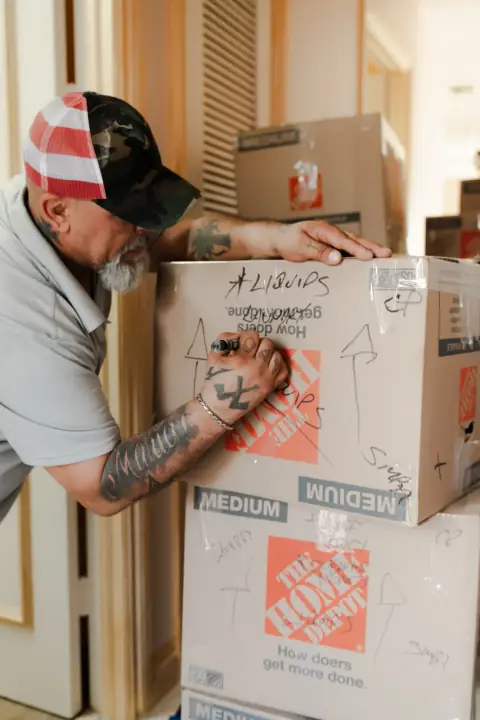 Bald Eagle Moving packing service with labeled moving boxes